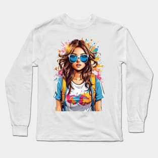 Back to school. High school student Long Sleeve T-Shirt